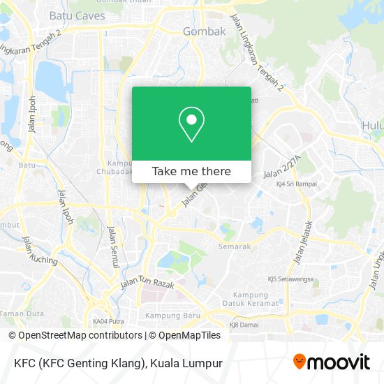 Peta KFC (KFC Genting Klang)