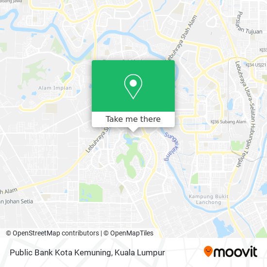 Peta Public Bank Kota Kemuning