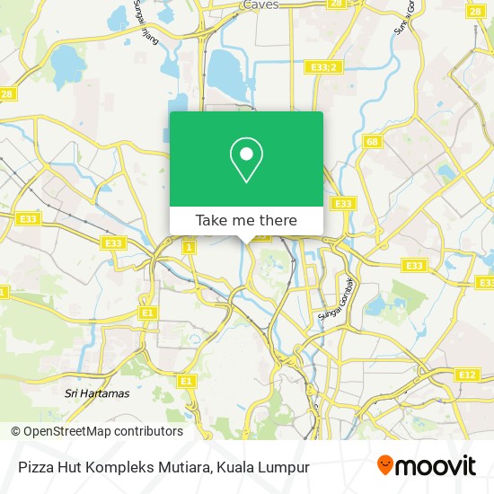 Peta Pizza Hut Kompleks Mutiara