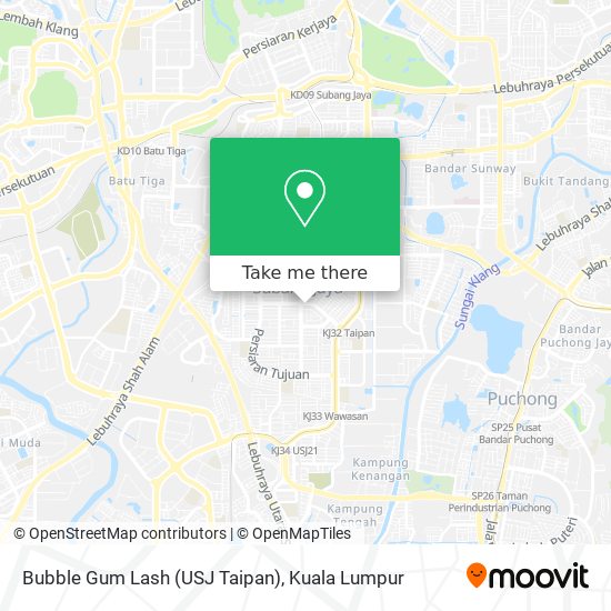 Bubble Gum Lash (USJ Taipan) map