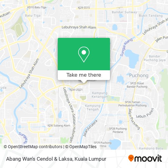 Abang Wan's Cendol & Laksa map