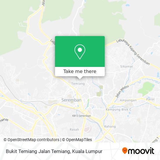 Peta Bukit Temiang Jalan Temiang