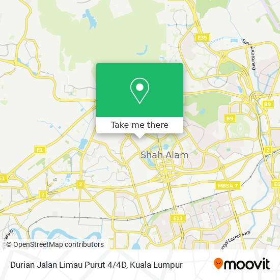 Durian Jalan Limau Purut 4/4D map