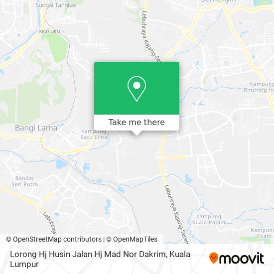 Lorong Hj Husin Jalan Hj Mad Nor Dakrim map