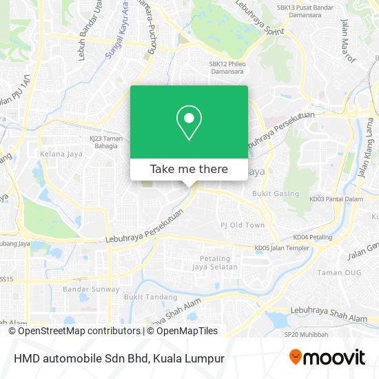Peta HMD automobile Sdn Bhd