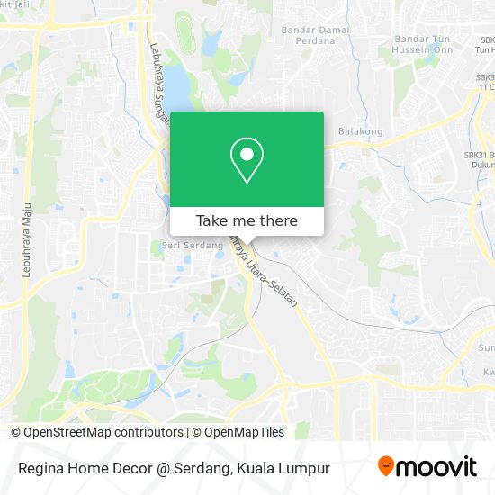 Regina Home Decor @ Serdang map