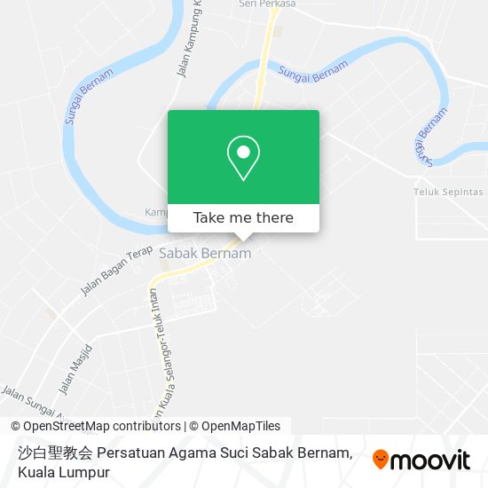 沙白聖教会 Persatuan Agama Suci Sabak Bernam map