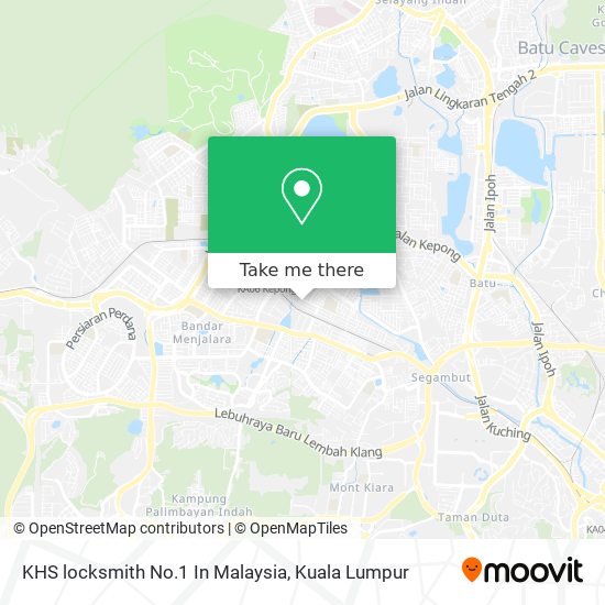 KHS locksmith No.1 In Malaysia map