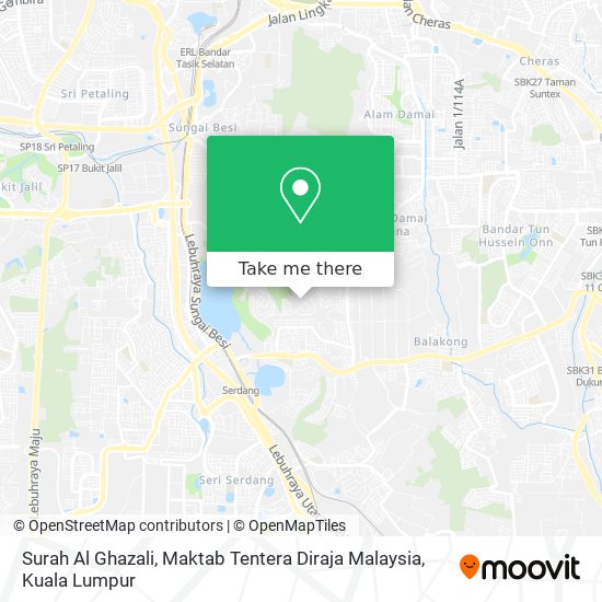 Surah Al Ghazali, Maktab Tentera Diraja Malaysia map