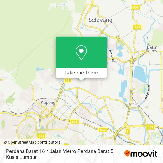 Perdana Barat 16 / Jalan Metro Perdana Barat 5 map