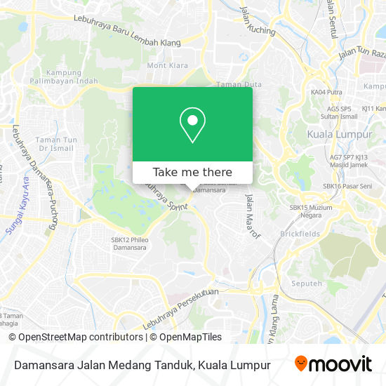 Damansara Jalan Medang Tanduk map