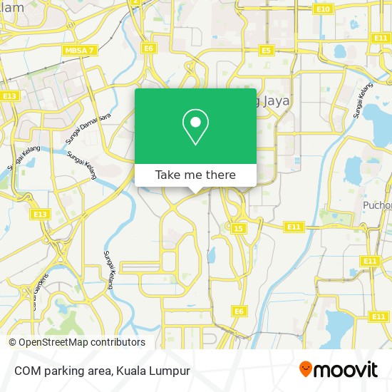 COM parking area map