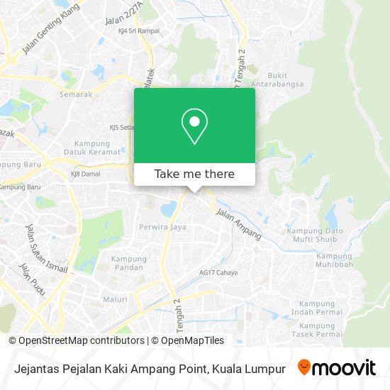 Jejantas Pejalan Kaki Ampang Point map