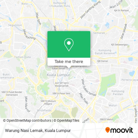 Peta Warung Nasi Lemak