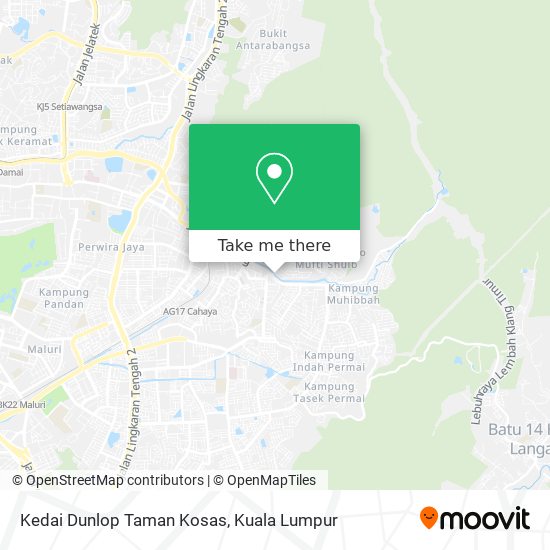 Kedai Dunlop Taman Kosas map