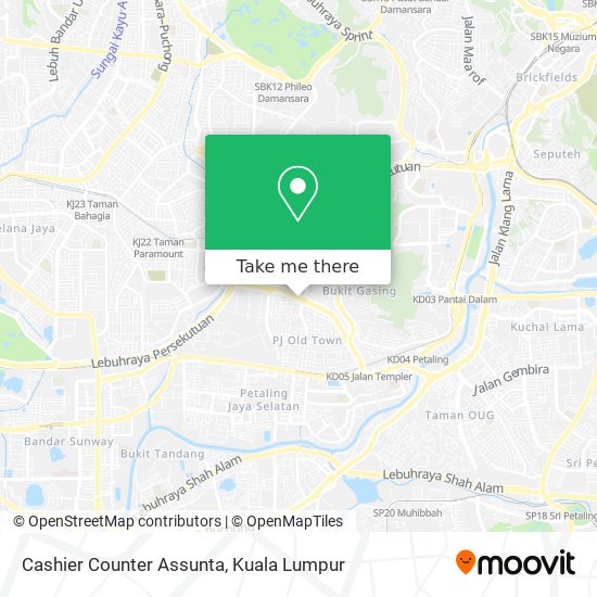 Cashier Counter Assunta map