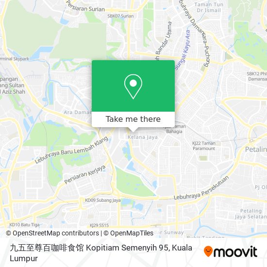 Peta 九五至尊百咖啡食馆 Kopitiam Semenyih 95