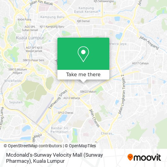 Mcdonald's-Sunway Velocity Mall (Sunway Pharmacy) map