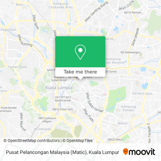 Peta Pusat Pelancongan Malaysia (Matic)