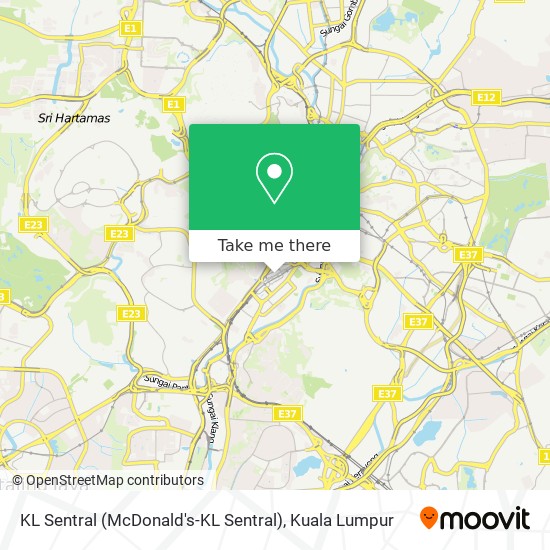 KL Sentral (McDonald's-KL Sentral) map