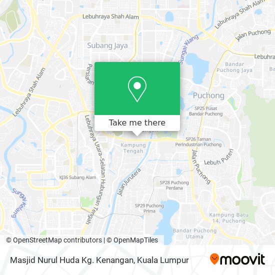 Peta Masjid Nurul Huda Kg. Kenangan