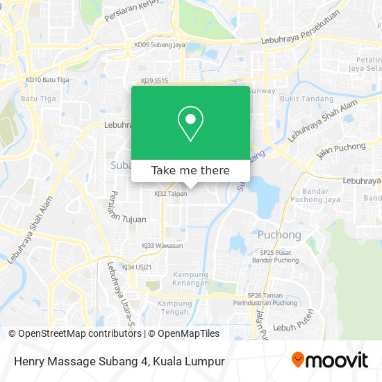 Henry Massage Subang 4 map