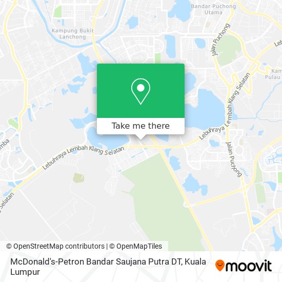 McDonald's-Petron Bandar Saujana Putra DT map