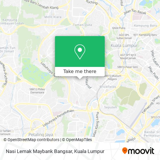 Nasi Lemak Maybank Bangsar map