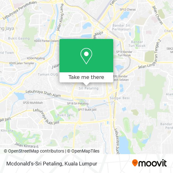 Mcdonald's-Sri Petaling map