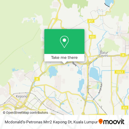 Mcdonald's-Petronas Mrr2 Kepong Dt map