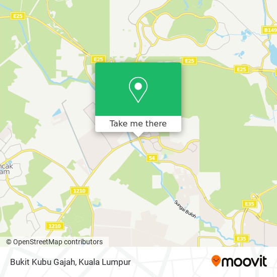 Bukit Kubu Gajah map