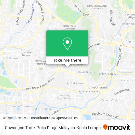 Peta Cawangan Trafik Polis Diraja Malaysia