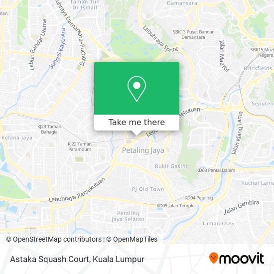 Astaka Squash Court map