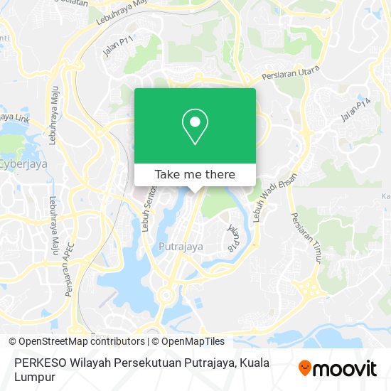 PERKESO Wilayah Persekutuan Putrajaya map