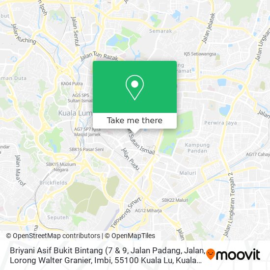 Briyani Asif Bukit Bintang map