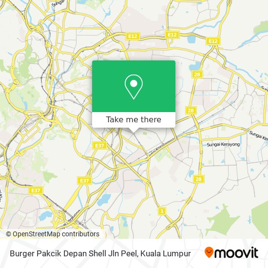 Burger Pakcik Depan Shell Jln Peel map