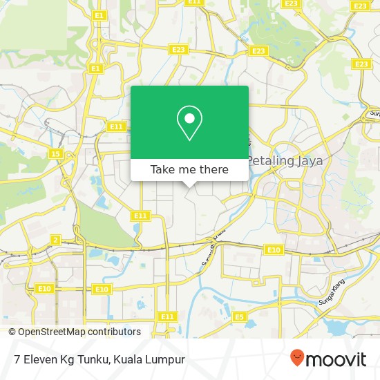 7 Eleven Kg Tunku map