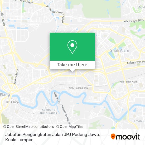 Peta Jabatan Pengangkutan Jalan JPJ Padang Jawa
