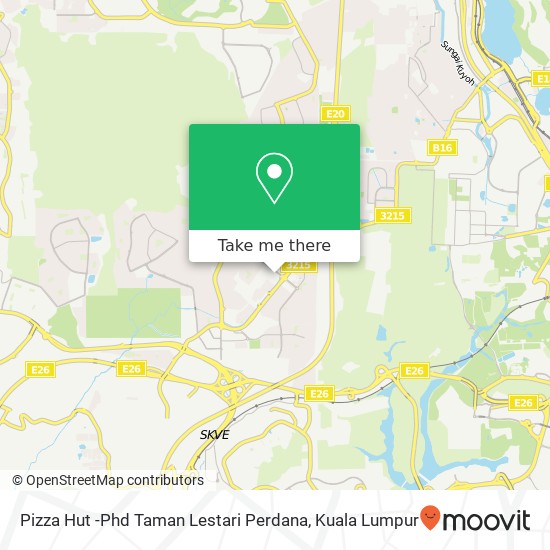 Peta Pizza Hut -Phd Taman Lestari Perdana