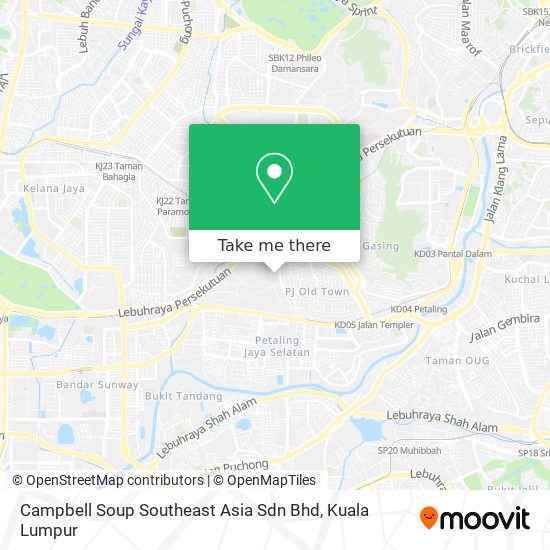 Campbell Soup Southeast Asia Sdn Bhd map