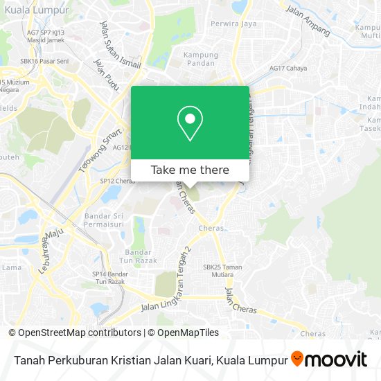 Tanah Perkuburan Kristian Jalan Kuari map