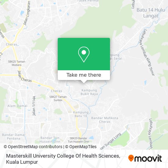 Masterskill University College Of Health Sciences map
