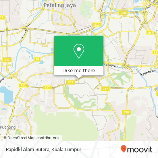 Rapidkl Alam Sutera map