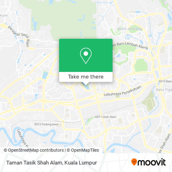 Peta Taman Tasik Shah Alam