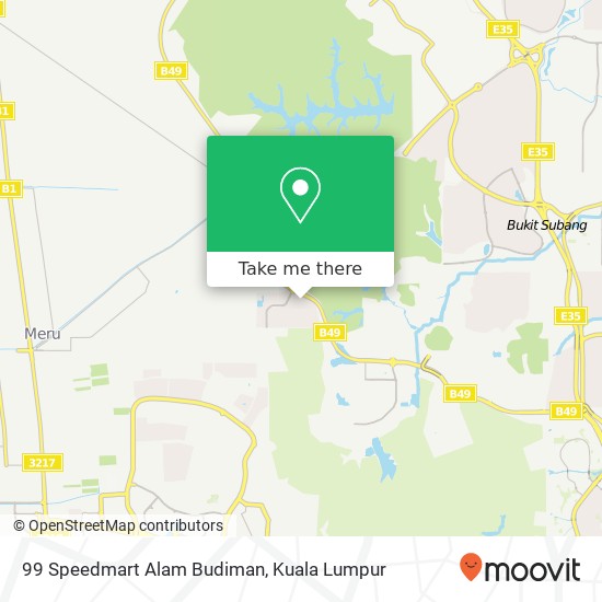 99 Speedmart Alam Budiman map