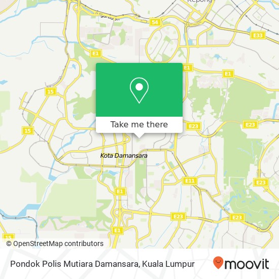 Peta Pondok Polis Mutiara Damansara