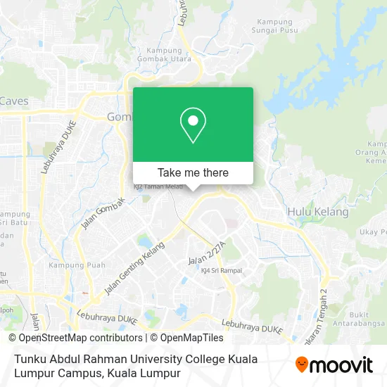Tarumt Map.pdf How to Get to Tunku Abdul Rahman University College Kuala Lumpur Campus ...