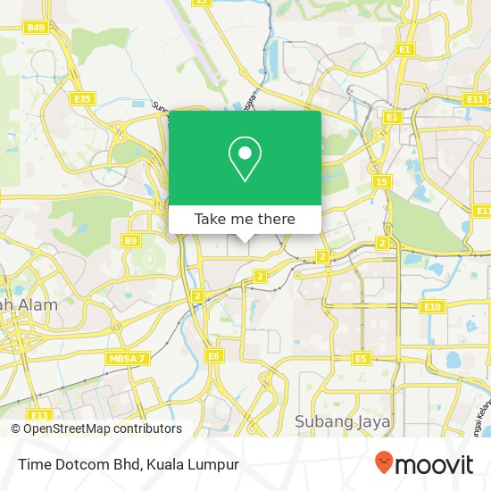 Time Dotcom Bhd map