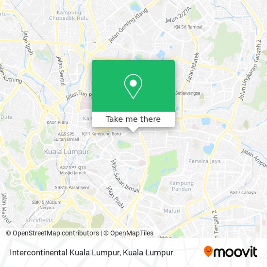 Peta Intercontinental Kuala Lumpur