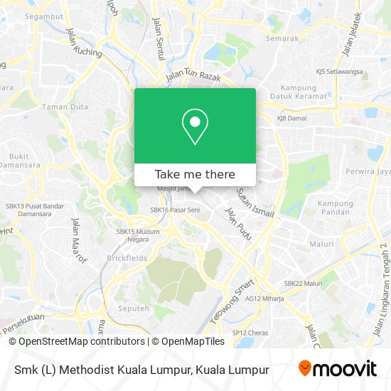 Peta Smk (L) Methodist Kuala Lumpur